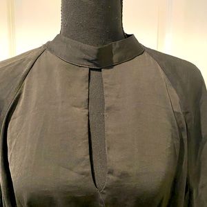 Black Blouse with tie belt